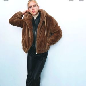 Zara Fur Hoodie Jacket (sold out!)